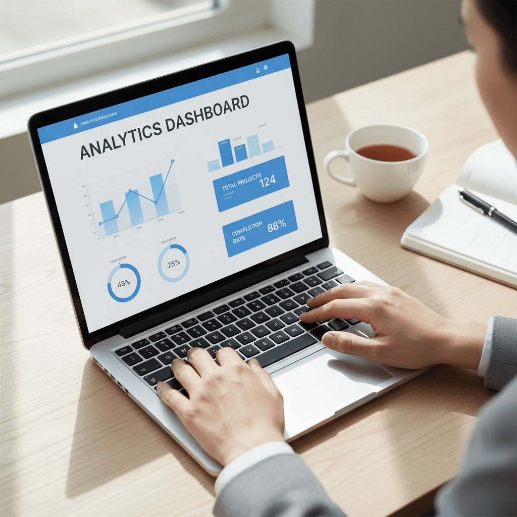 Digital order management on laptop platform